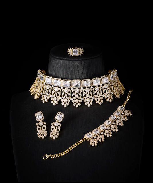 Elegantes Braut-Halsketten-Set